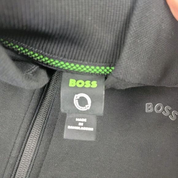 Hugo Boss Jacket Men's Large Black Full Zip Long Sleeve Stretch Casual - Picture 9 of 15